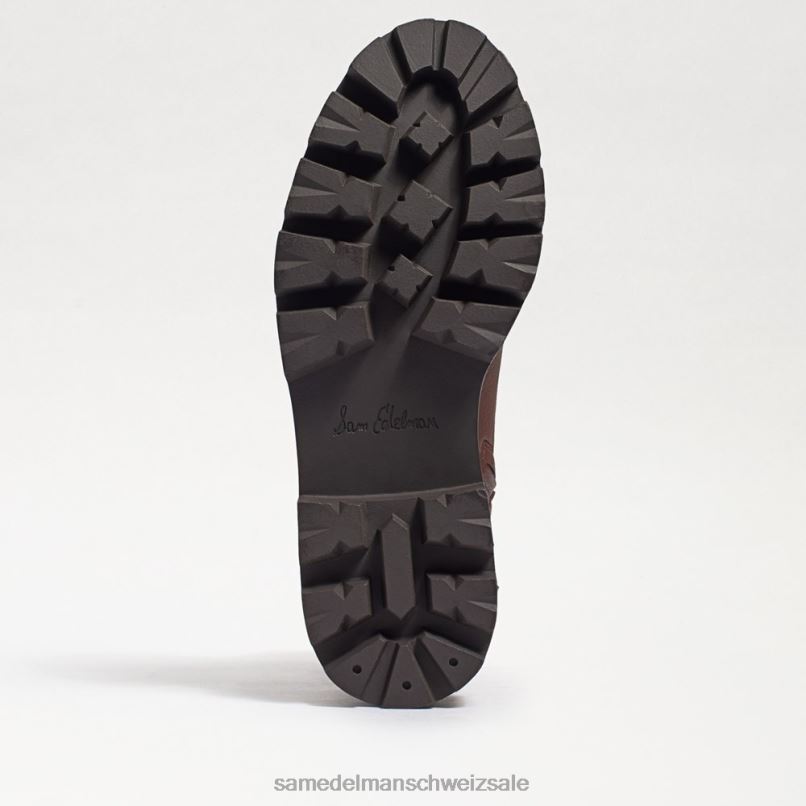 CH Sam Edelman Frauen Kampfstiefel mit Mansarden-Plateau dunkelbraun X2J86627 Schuhwerk