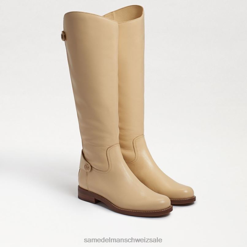 CH Sam Edelman Frauen Mikala Reitstiefel Eierschalenleder X2J86730 Schuhwerk