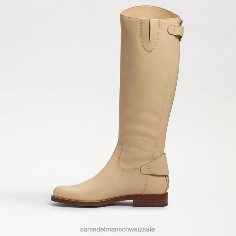 CH Sam Edelman Frauen Mikala Reitstiefel Eierschalenleder X2J86730 Schuhwerk