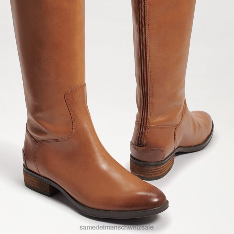 CH Sam Edelman Frauen Penny2 breiter Reitstiefel aus Kalbsleder Whiskey-Leder X2J86436 Schuhwerk
