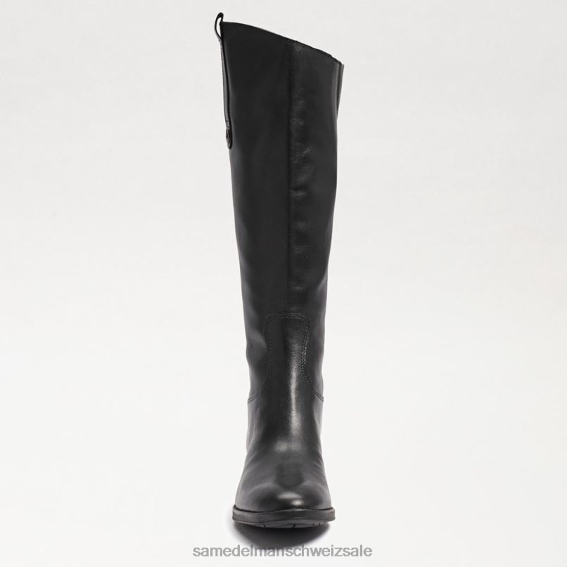 CH Sam Edelman Frauen Penny2 breiter Reitstiefel aus Kalbsleder schwarzes Leder X2J86435 Schuhwerk