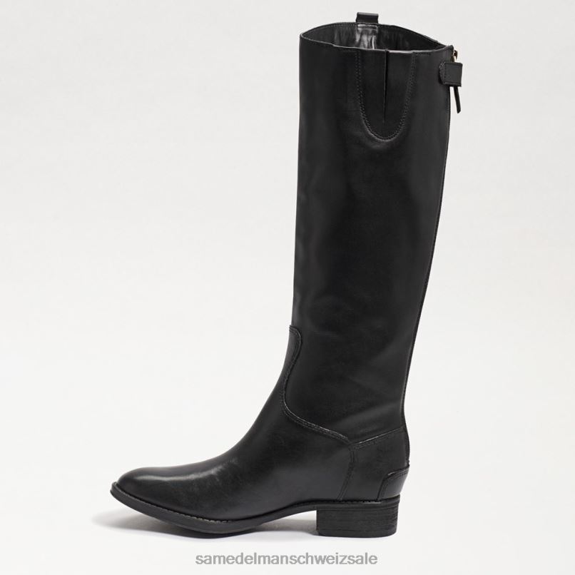 CH Sam Edelman Frauen Penny2 breiter Reitstiefel aus Kalbsleder schwarzes Leder X2J86435 Schuhwerk
