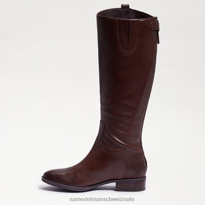 CH Sam Edelman Frauen Penny-Reitstiefel aus Leder dunkelbraun X2J86414 Schuhwerk