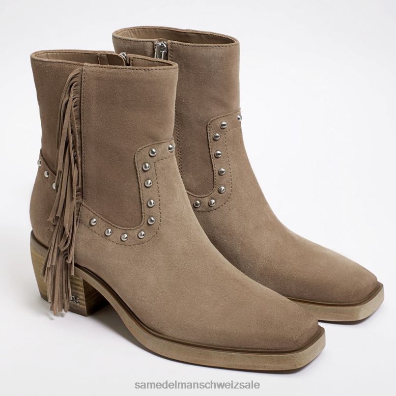 CH Sam Edelman Frauen Bernie Fransenstiefelette Wildleder aus Zedernholz X2J86732 Schuhwerk