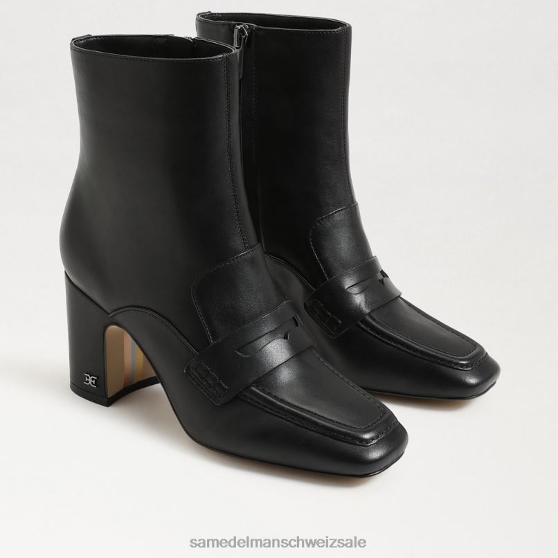 CH Sam Edelman Frauen Fenna-Stiefeletten schwarzes Leder X2J86853 Schuhwerk