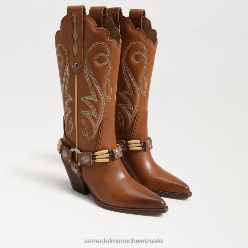 CH Sam Edelman Frauen Jackie Westernstiefel geröstete Kastanie X2J86835 Schuhwerk