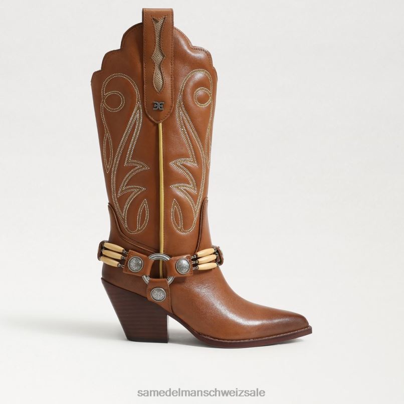 CH Sam Edelman Frauen Jackie Westernstiefel geröstete Kastanie X2J86835 Schuhwerk
