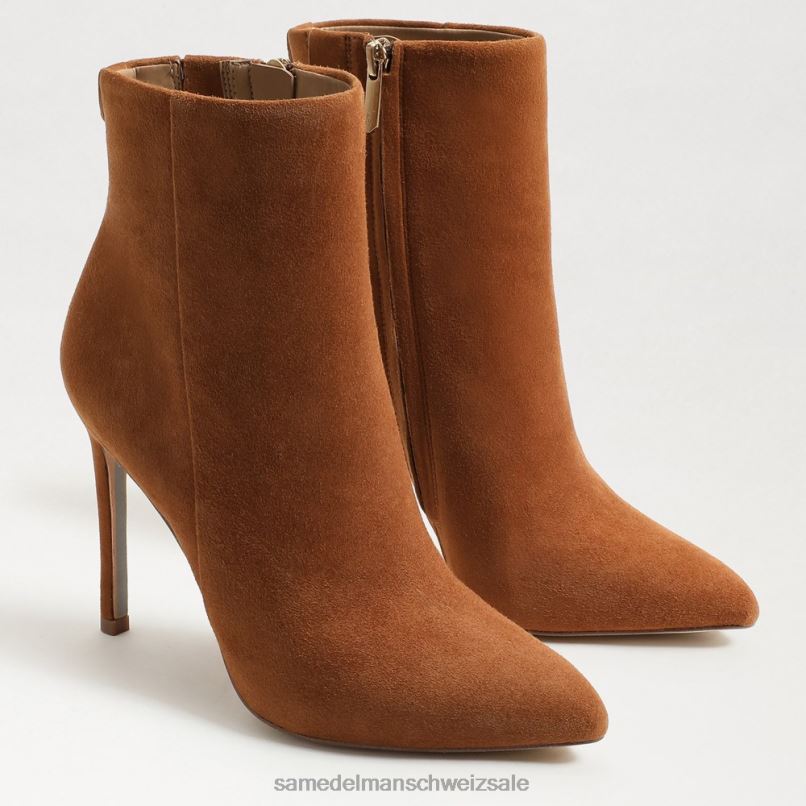 CH Sam Edelman Frauen Wrenley Bootie-Absatz Grenzbraunes Wildleder X2J86832 Schuhwerk