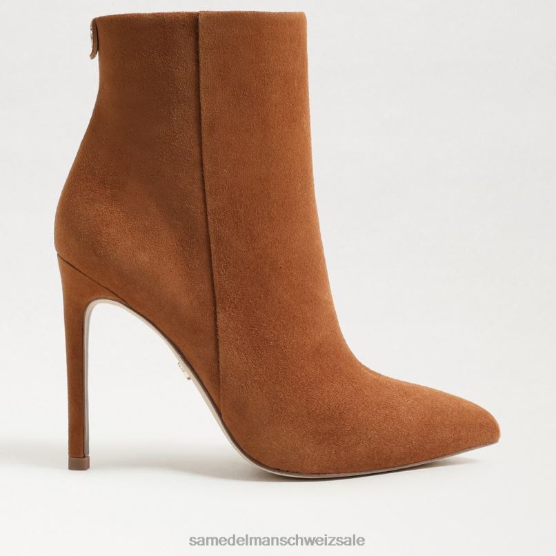 CH Sam Edelman Frauen Wrenley Bootie-Absatz Grenzbraunes Wildleder X2J86832 Schuhwerk