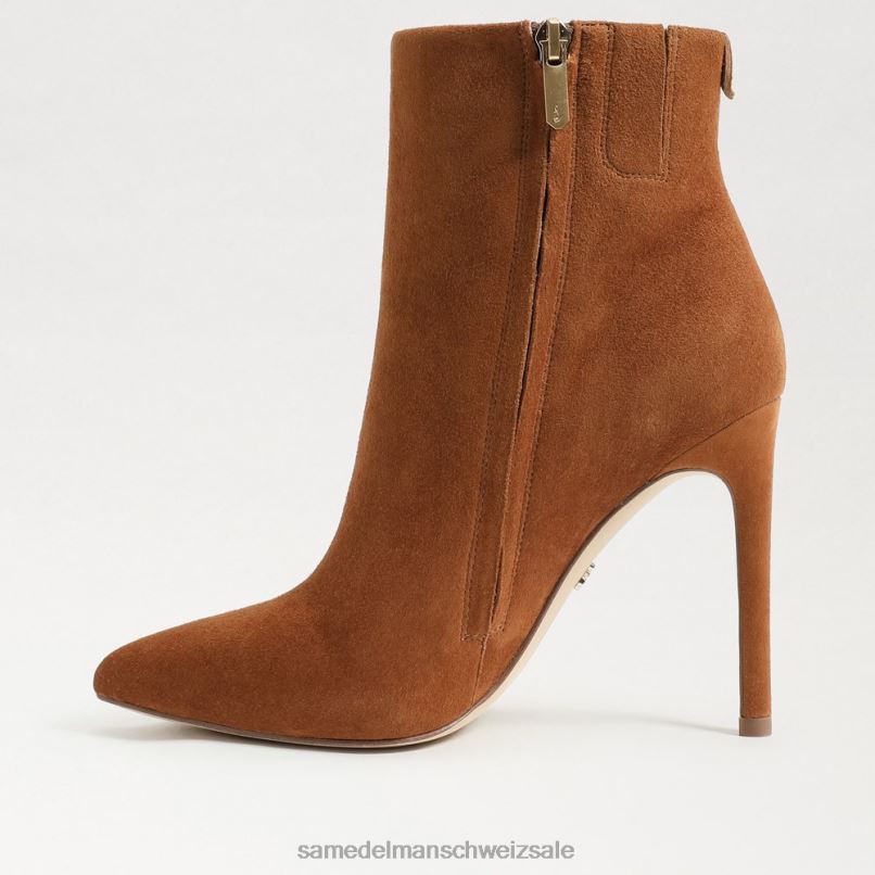CH Sam Edelman Frauen Wrenley Bootie-Absatz Grenzbraunes Wildleder X2J86832 Schuhwerk