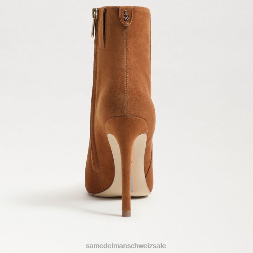 CH Sam Edelman Frauen Wrenley Bootie-Absatz Grenzbraunes Wildleder X2J86832 Schuhwerk