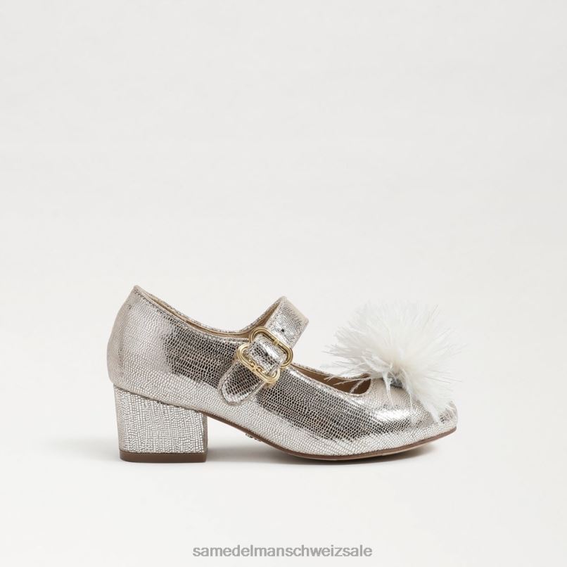 CH Sam Edelman Kinder Talia Mary Jane mit Blockabsatz weiches Silber X2J861047 Schuhwerk