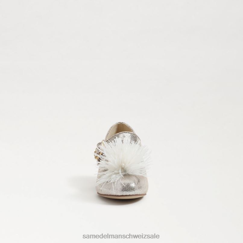 CH Sam Edelman Kinder Talia Mary Jane mit Blockabsatz weiches Silber X2J861047 Schuhwerk
