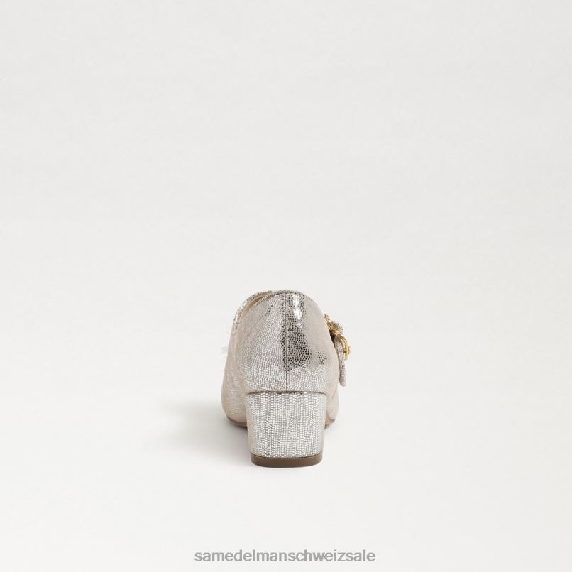 CH Sam Edelman Kinder Talia Mary Jane mit Blockabsatz weiches Silber X2J861047 Schuhwerk
