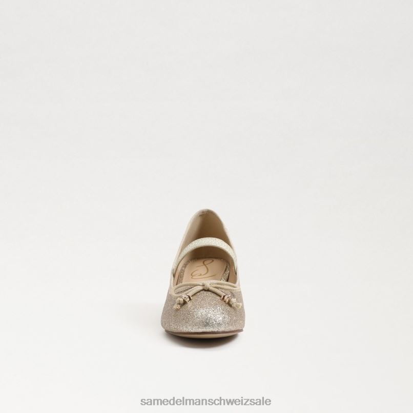 CH Sam Edelman Kinder Tyra Mary Jane mit Blockabsatz Gold Blatt X2J86980 Schuhwerk