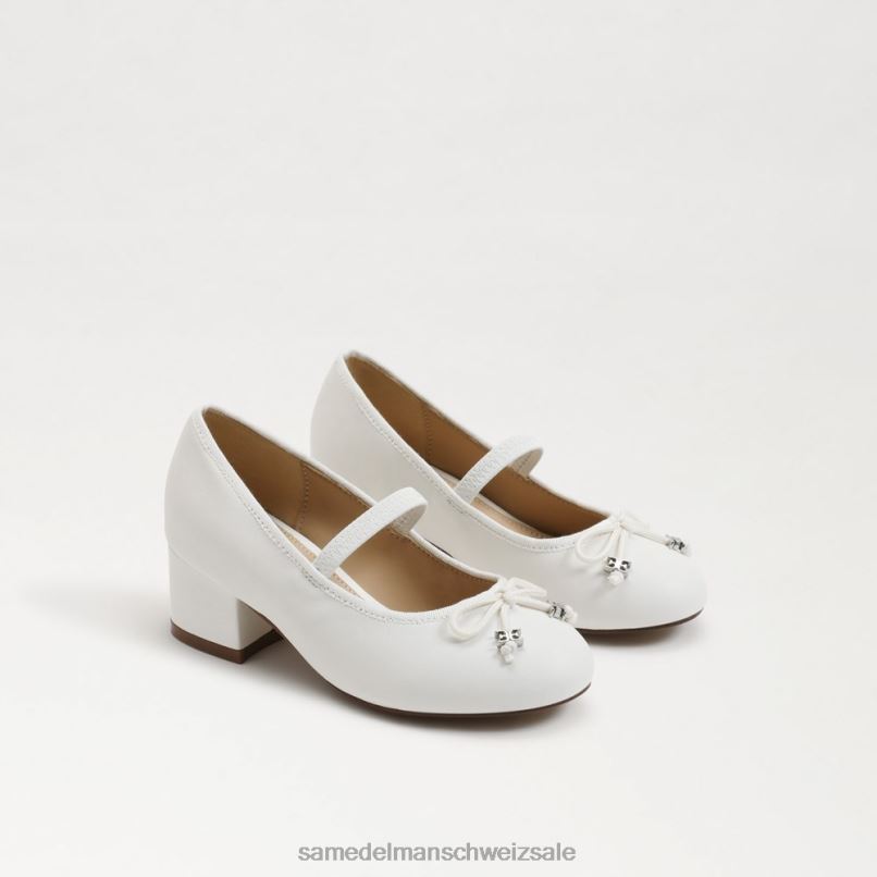 CH Sam Edelman Kinder Tyra Mary Jane mit Blockabsatz helles Weiss X2J86978 Schuhwerk