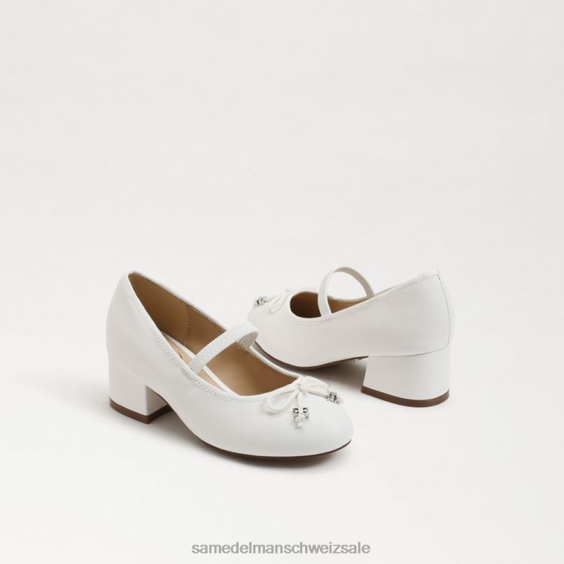 CH Sam Edelman Kinder Tyra Mary Jane mit Blockabsatz helles Weiss X2J86978 Schuhwerk