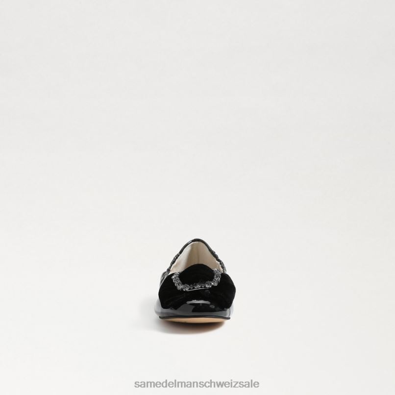 CH Sam Edelman Kinder Ballerinas von Farah schwarzer Samt X2J861055 Schuhwerk