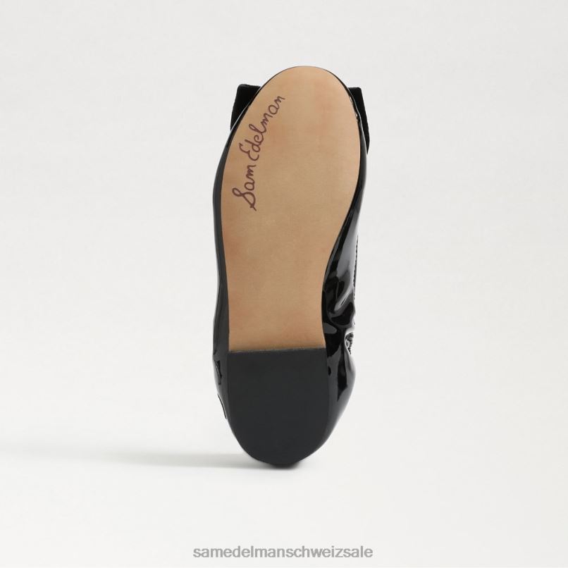 CH Sam Edelman Kinder Ballerinas von Farah schwarzer Samt X2J861055 Schuhwerk