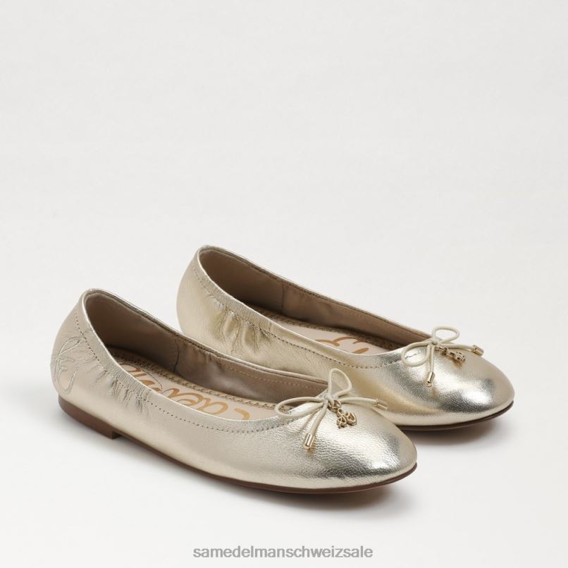 CH Sam Edelman Kinder Ballerinas von Felicia Blattgoldleder X2J86993 Schuhwerk
