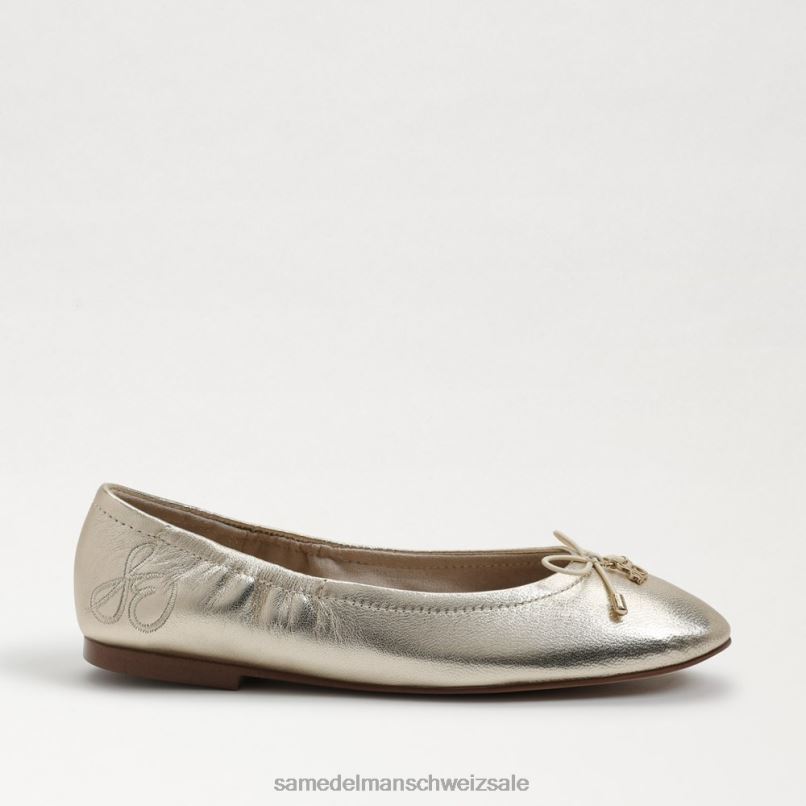 CH Sam Edelman Kinder Ballerinas von Felicia Blattgoldleder X2J86993 Schuhwerk