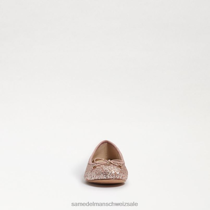 CH Sam Edelman Kinder Ballerinas von Felicia Champagner-Glitzer X2J86981 Schuhwerk