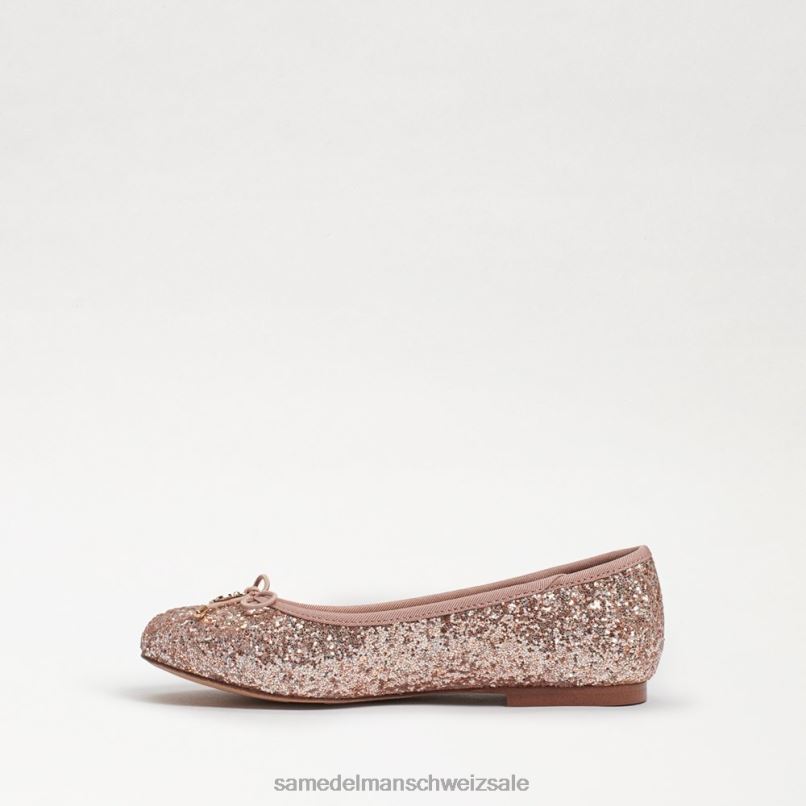 CH Sam Edelman Kinder Ballerinas von Felicia Champagner-Glitzer X2J86981 Schuhwerk