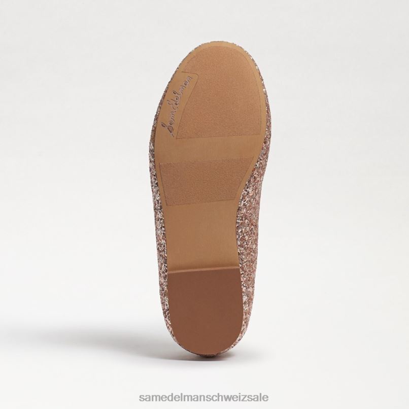 CH Sam Edelman Kinder Ballerinas von Felicia Champagner-Glitzer X2J86981 Schuhwerk