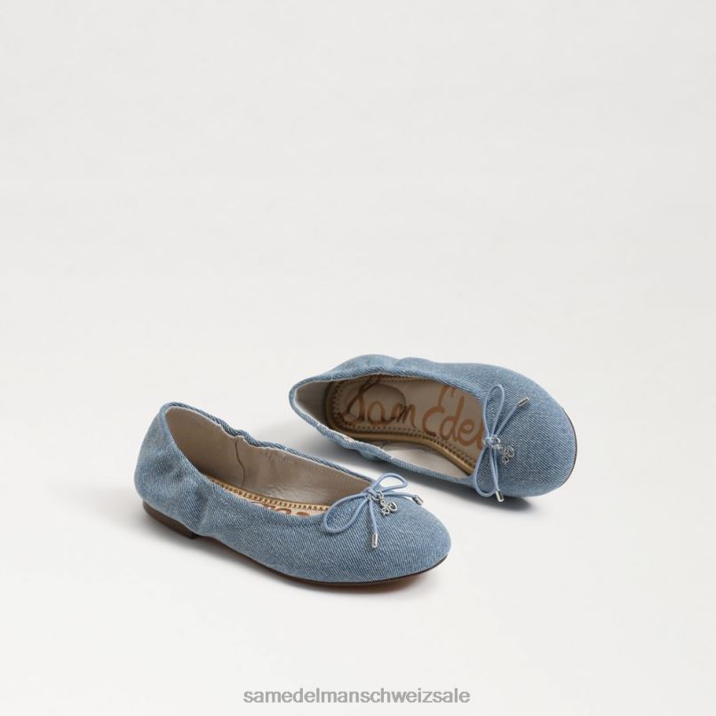 CH Sam Edelman Kinder Ballerinas von Felicia Montroseblau X2J86986 Schuhwerk