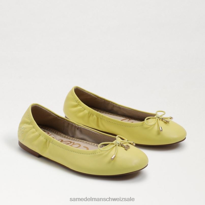 CH Sam Edelman Kinder Ballerinas von Felicia buttergelbes Leder X2J86992 Schuhwerk