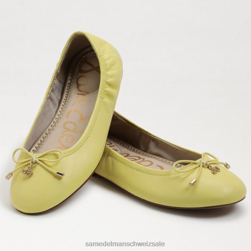 CH Sam Edelman Kinder Ballerinas von Felicia buttergelbes Leder X2J86992 Schuhwerk