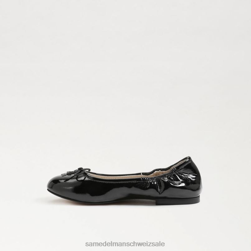 CH Sam Edelman Kinder Ballerinas von Felicia schwarzes Lackleder X2J86998 Schuhwerk