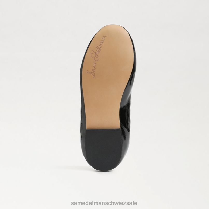 CH Sam Edelman Kinder Ballerinas von Felicia schwarzes Lackleder X2J86998 Schuhwerk