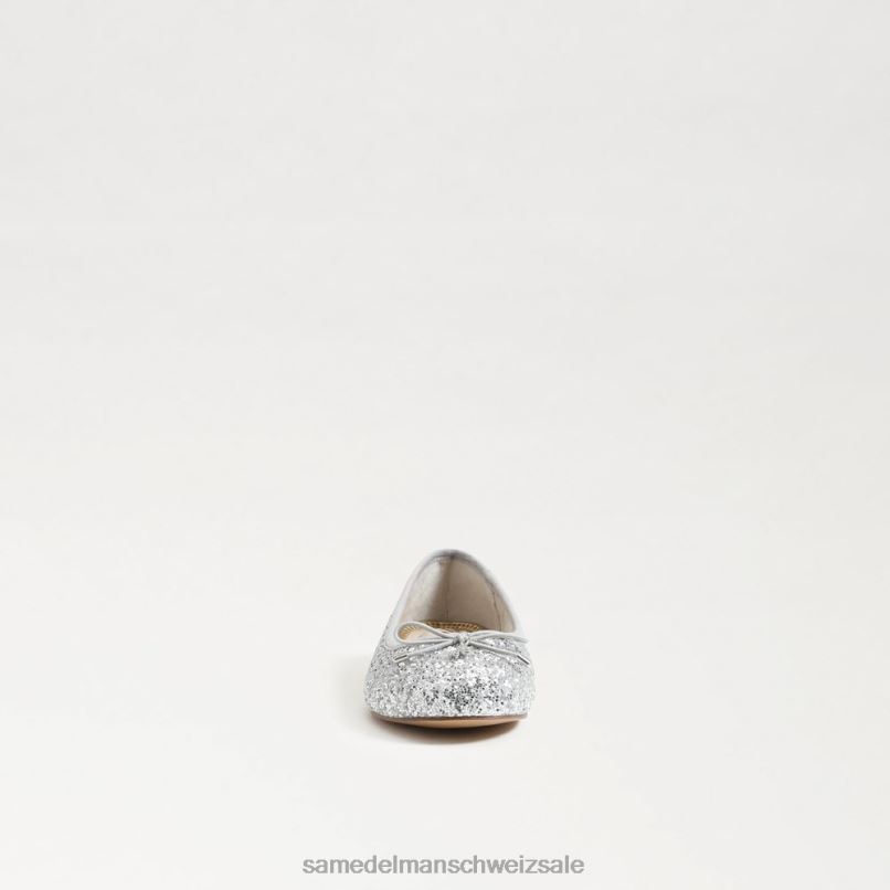 CH Sam Edelman Kinder Ballerinas von Felicia weiches Silber X2J86997 Schuhwerk