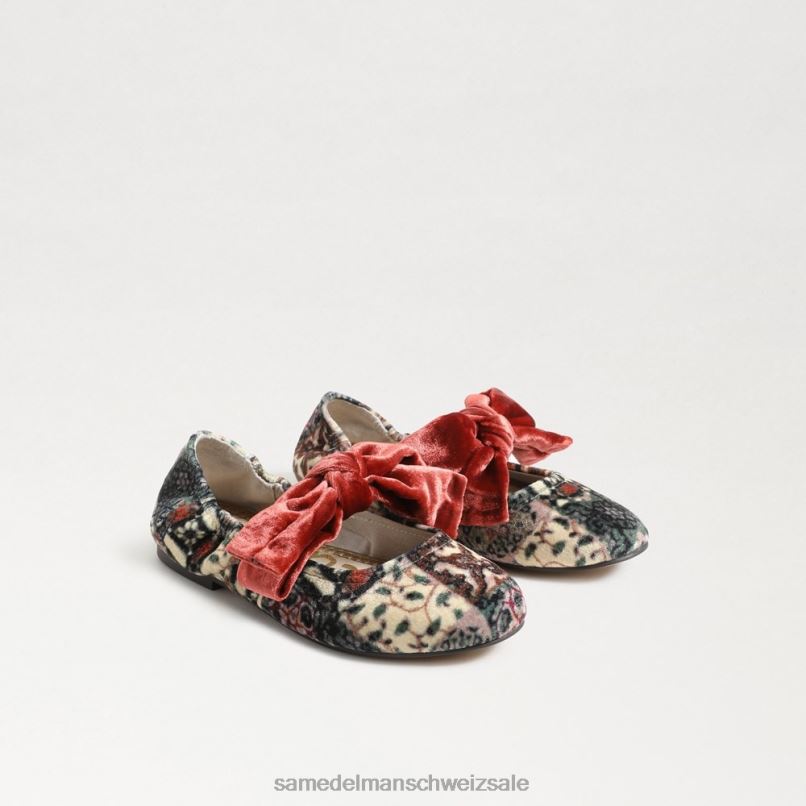 CH Sam Edelman Kinder Felicity Ballerinas Elfenbein/Orange X2J861021 Schuhwerk