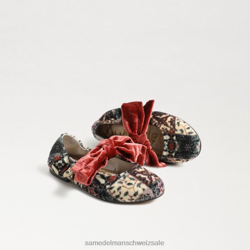 CH Sam Edelman Kinder Felicity Ballerinas Elfenbein/Orange X2J861021 Schuhwerk