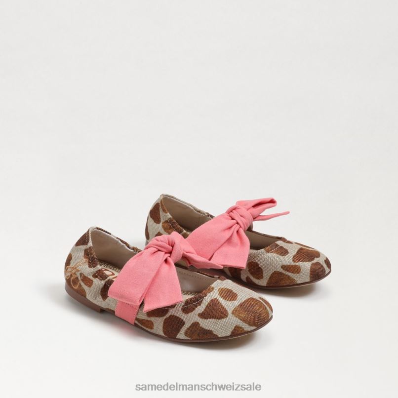 CH Sam Edelman Kinder Felicity Ballerinas Elfenbein/braune Giraffe X2J861023 Schuhwerk