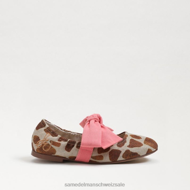 CH Sam Edelman Kinder Felicity Ballerinas Elfenbein/braune Giraffe X2J861023 Schuhwerk