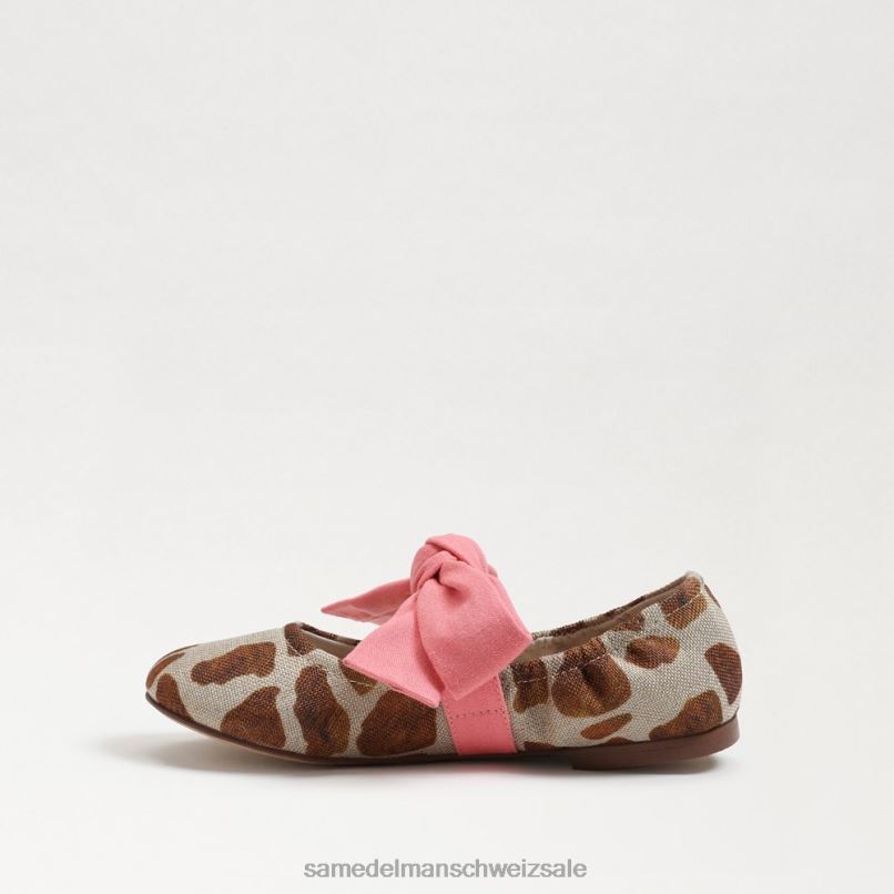 CH Sam Edelman Kinder Felicity Ballerinas Elfenbein/braune Giraffe X2J861023 Schuhwerk