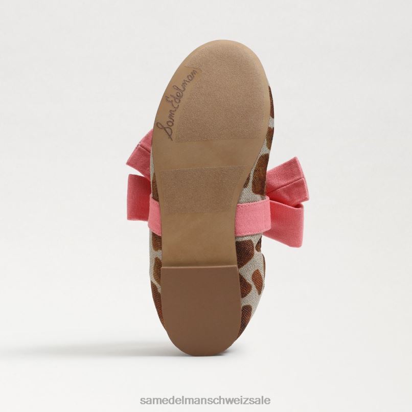 CH Sam Edelman Kinder Felicity Ballerinas Elfenbein/braune Giraffe X2J861023 Schuhwerk
