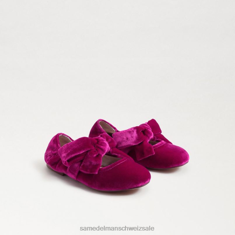 CH Sam Edelman Kinder Felicity Ballerinas Himbeersamt X2J861022 Schuhwerk