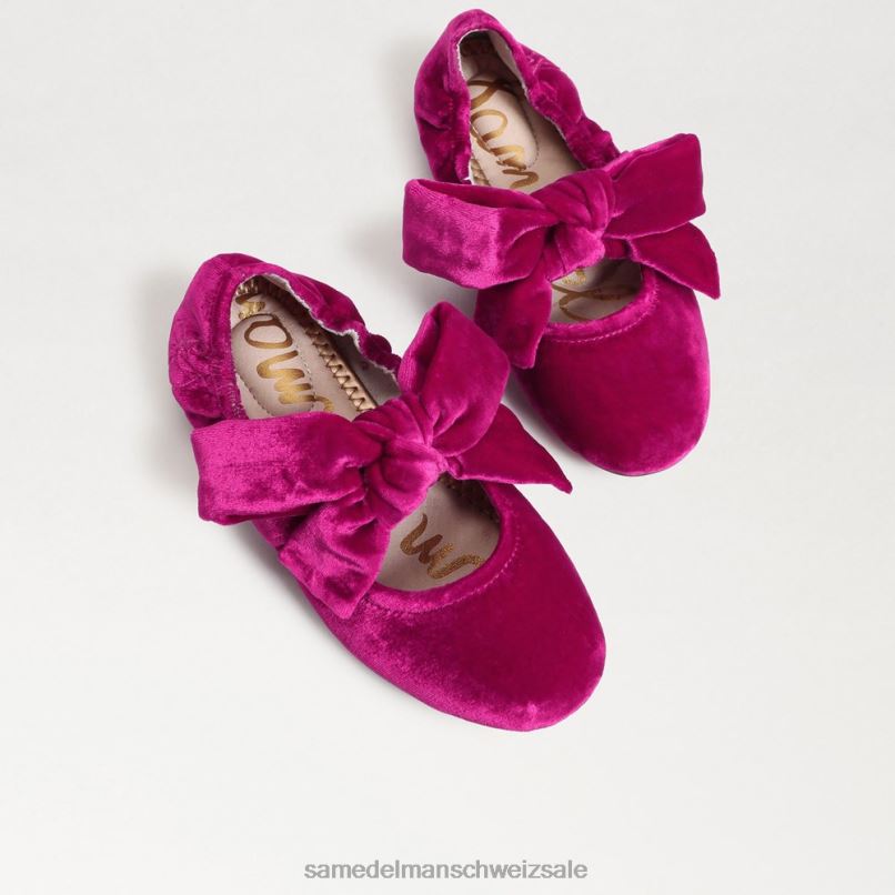 CH Sam Edelman Kinder Felicity Ballerinas Himbeersamt X2J861022 Schuhwerk