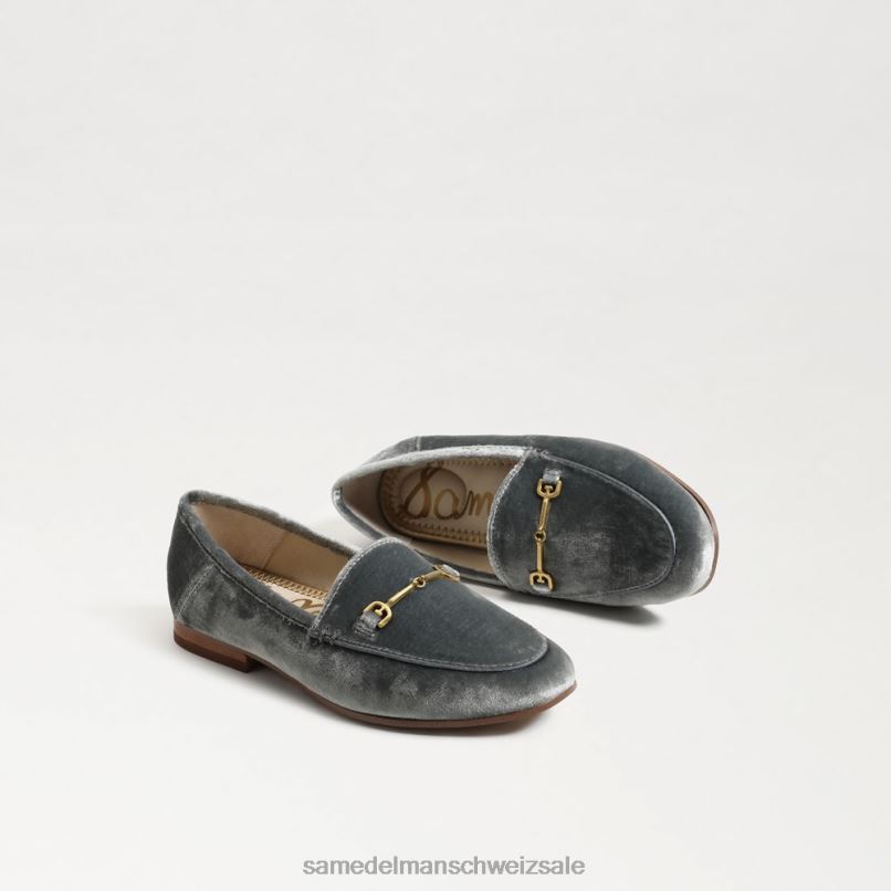 CH Sam Edelman Kinder Loraine Bit Loafer rauchblauer Samt X2J86896 Schuhwerk