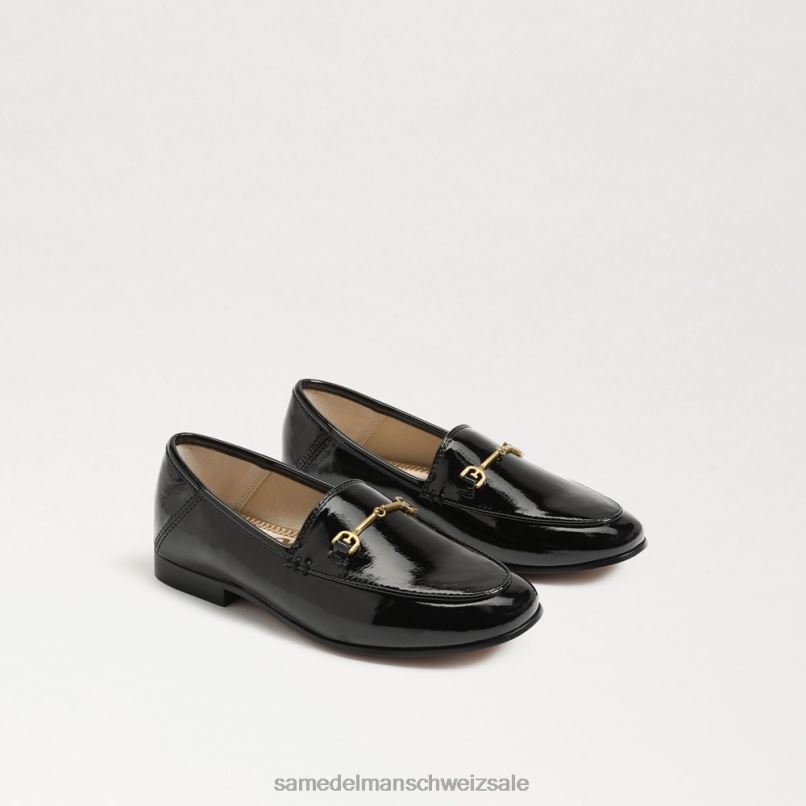 CH Sam Edelman Kinder Loraine Bit Loafer schwarzes Lackleder X2J86909 Schuhwerk