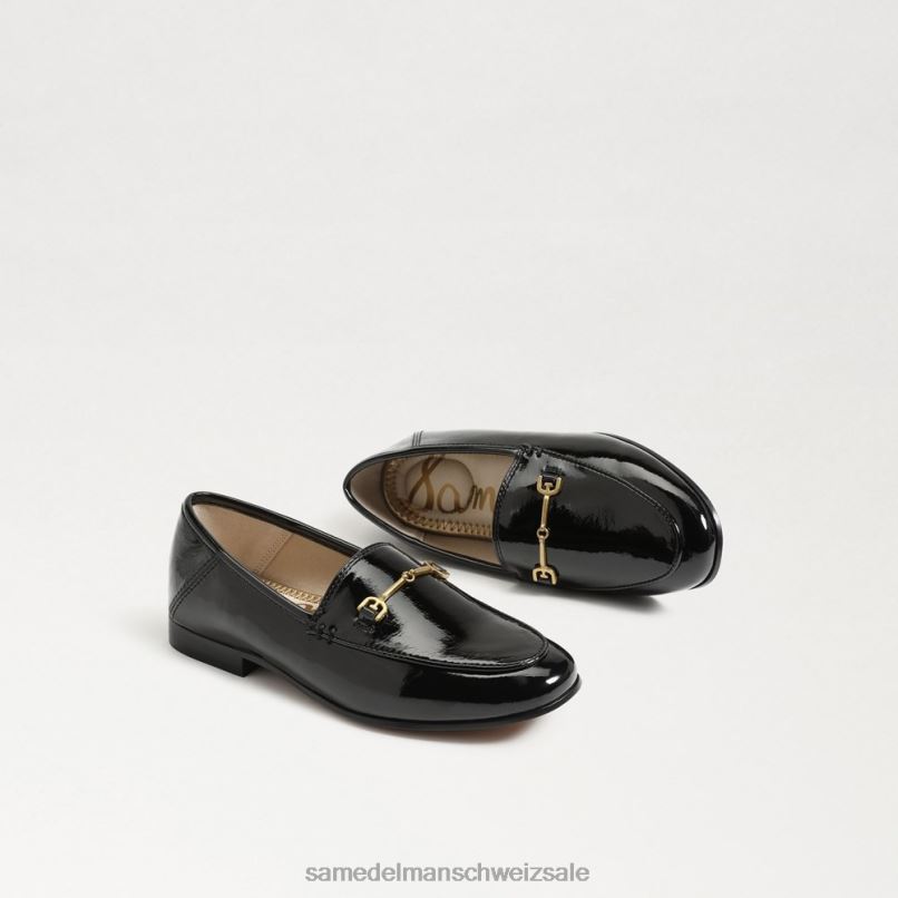 CH Sam Edelman Kinder Loraine Bit Loafer schwarzes Lackleder X2J86909 Schuhwerk