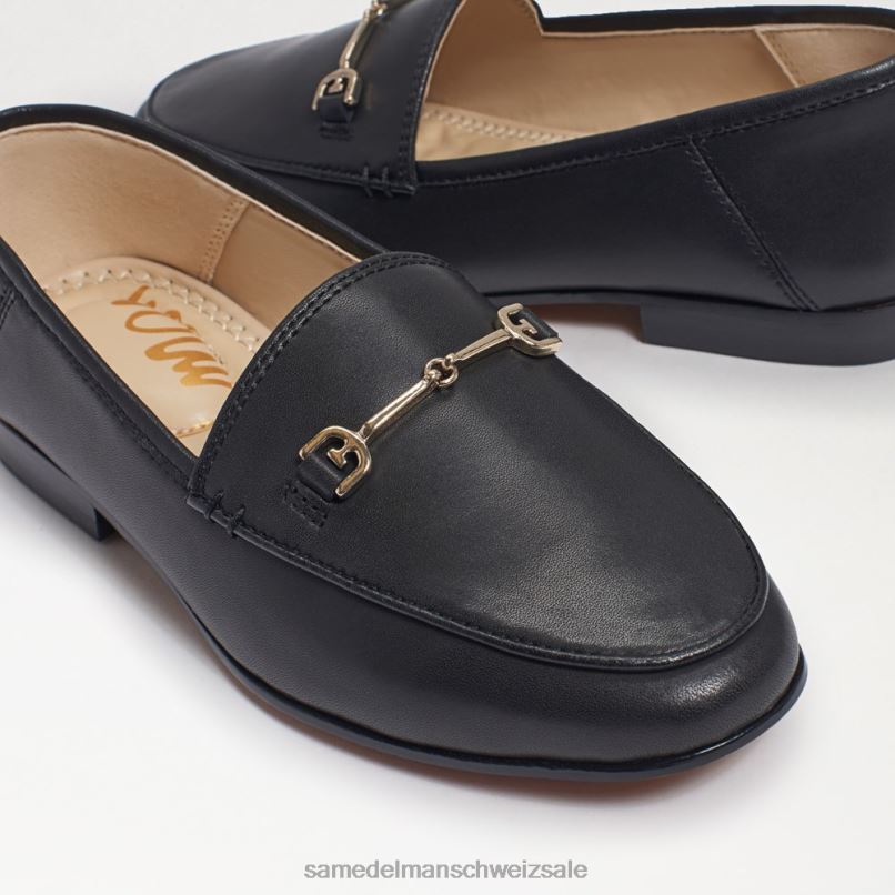 CH Sam Edelman Kinder Loraine Bit Loafer schwarzes Leder X2J86901 Schuhwerk