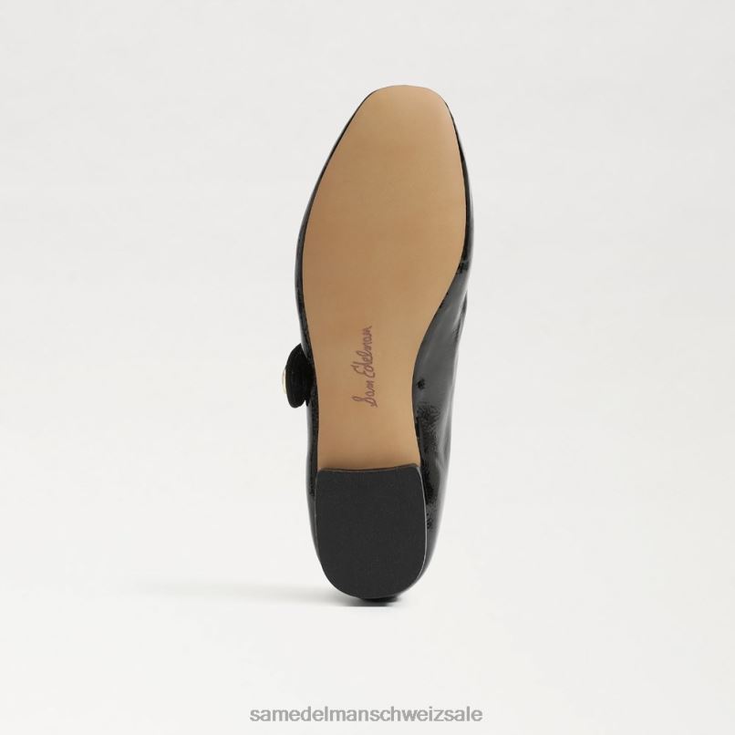 CH Sam Edelman Kinder Melodie Mary Jane schwarzes Lackleder X2J861052 Schuhwerk