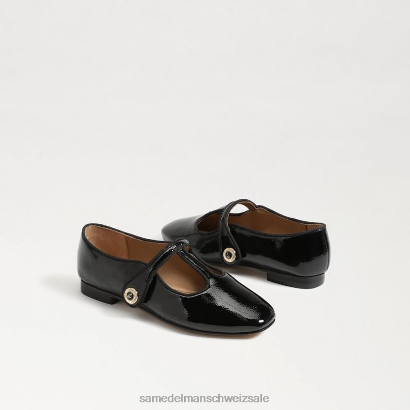 CH Sam Edelman Kinder Melodie Mary Jane schwarzes Lackleder X2J861052 Schuhwerk