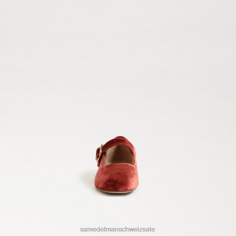 CH Sam Edelman Kinder Michaela Mary Jane Canyon-Orange-Samt X2J86912 Schuhwerk