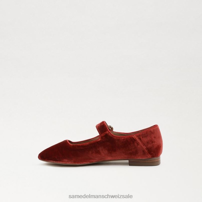 CH Sam Edelman Kinder Michaela Mary Jane Canyon-Orange-Samt X2J86912 Schuhwerk